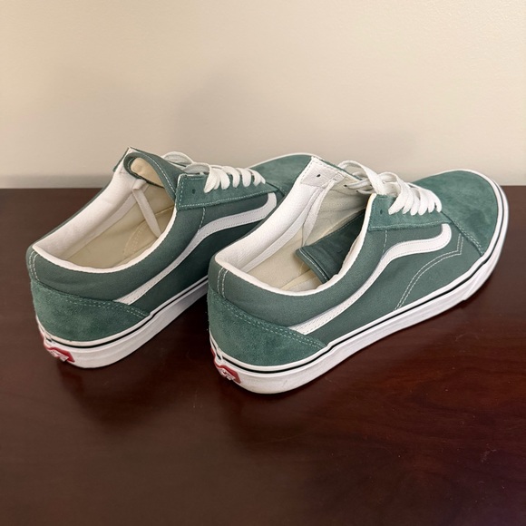 Vans Old Skool Size 12 Green Suede - Picture 6 of 11